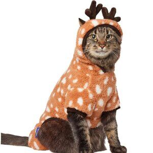 BNWT Plush Fleece Reindeer Holiday Pet Pajamas - Sizes S, M